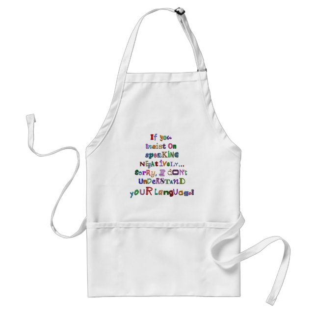 Negative Language Standard Apron (Front)