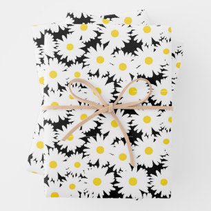 Negative Space Daisies assortment Wrapping Paper Sheet