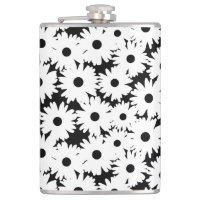 Negative Space Daisies white on black