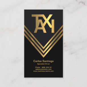 Negative Space Design Creative Black Taxi Driver Business Card