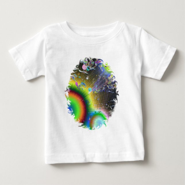 Negative Sunburst with Oval Frame Baby T-Shirt (Front)