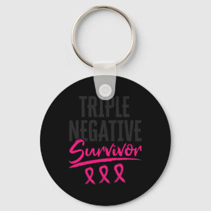 Negative Survivor Tnbc Breast Cancer Awareness  Key Ring