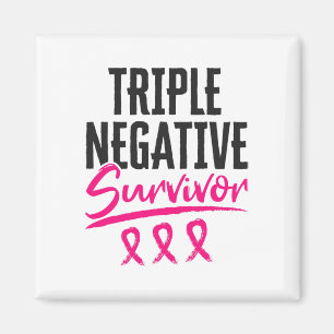 Negative Survivor Tnbc Breast Cancer Awareness  Magnet