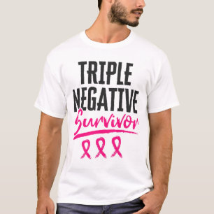Negative Survivor Tnbc Breast Cancer Awareness T-Shirt