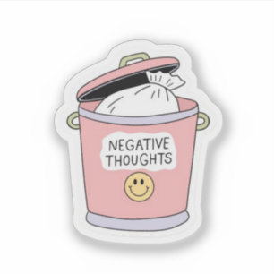 Negative Thoughts Trash Can Funny Self Care 