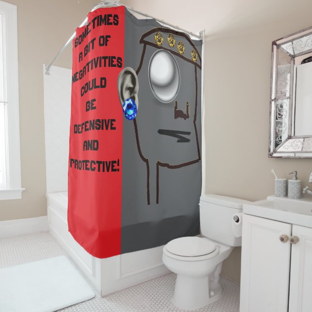 NEGATIVITIES' ASPECTS SHOWER CURTAIN (In Situ)