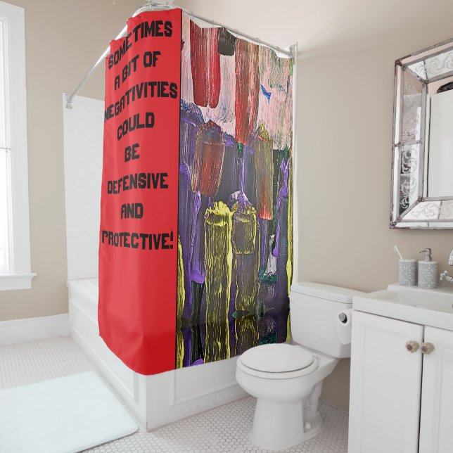 NEGATIVITIES ASPECTS SHOWER CURTAIN (In Situ)