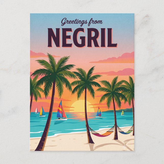 Negril Beach Jamaica Postcard (Front)
