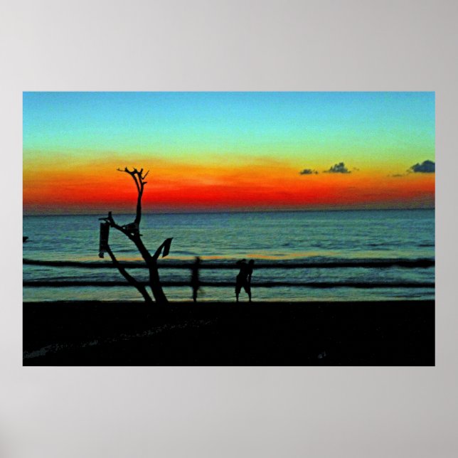 Negril Beach Sunset Poster (Front)