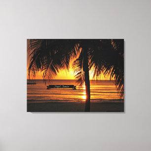 Negril, Jamaica beautiful sunset Canvas Print