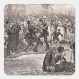 Negro Baptism in the United States Square Sticker