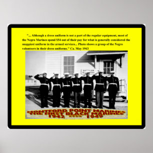 Negro Marines spend $54 out Poster