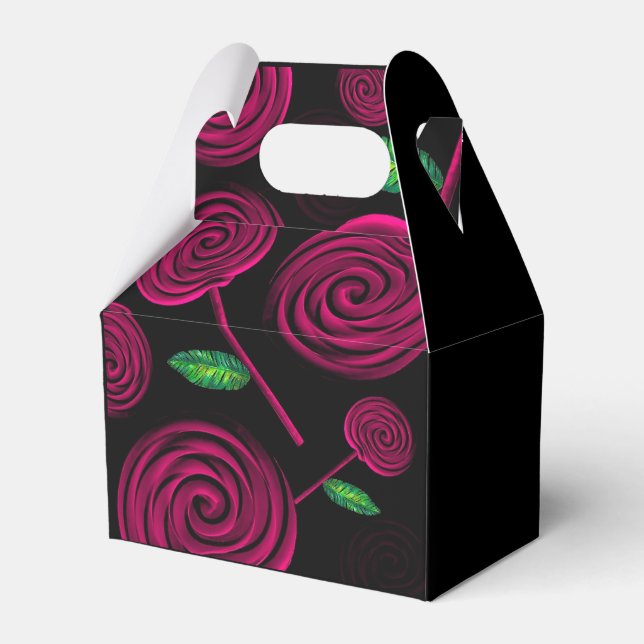 negro y rosa favour box (Front Side)