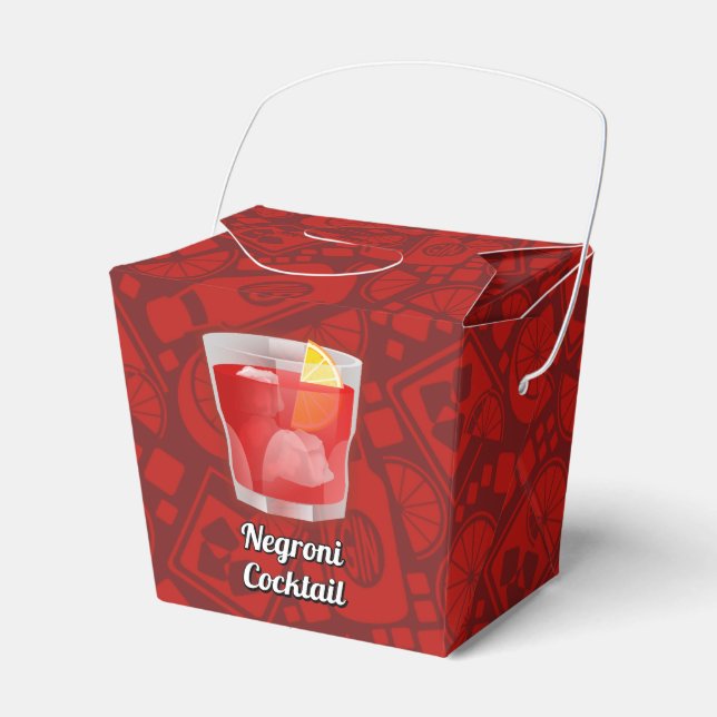Negroni Cocktail Favour Box (Front Side)