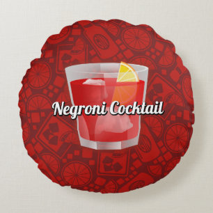 Negroni Cocktail Round Cushion