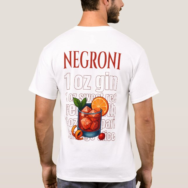 Negroni T-Shirt – Bold Italian Aperitif (Back)