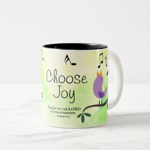 Nehemiah 8:10 Joy of the Lord is Your Strength Two-Tone Coffee Mug