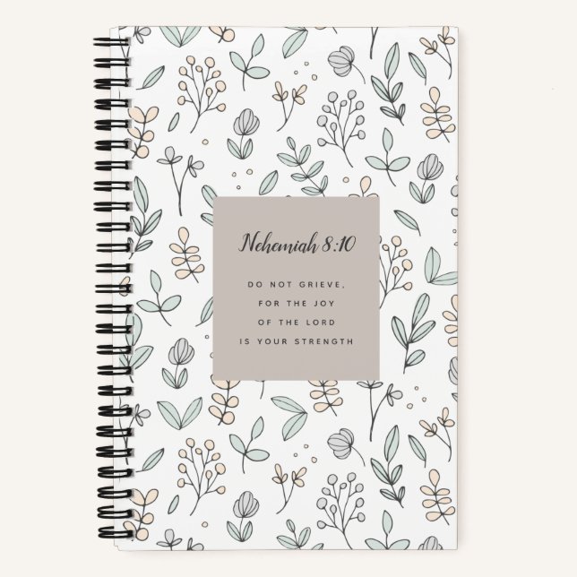 Nehemiah 8:10 Scripture Notebook (Front)