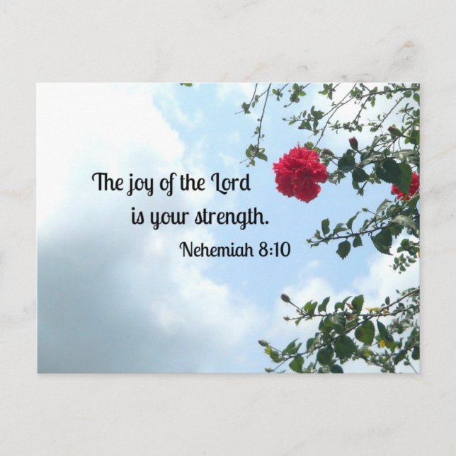 Nehemiah 8:10 The joy of the Lord... Postcard (Front)