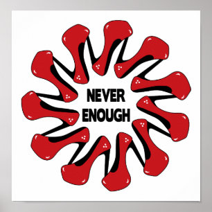 NEHHW NEVER ENOUGH HIGH HEELS STILETTOS PUMPS WOME POSTER