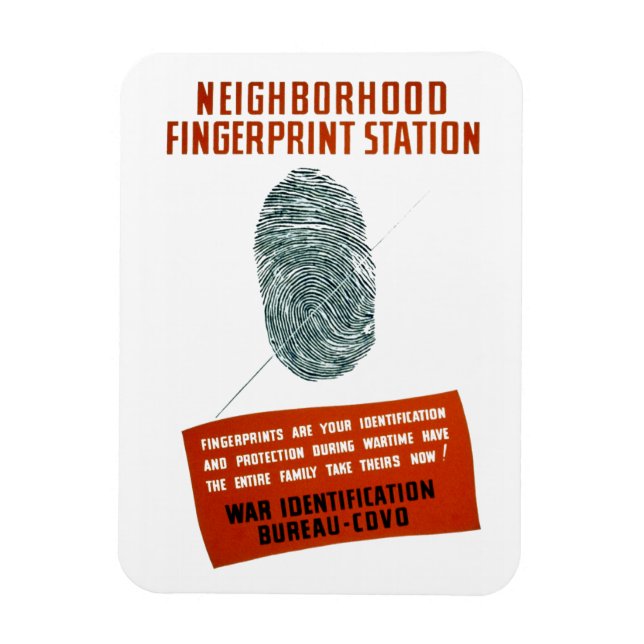 Neigborhood Fingerprint Station Magnet (Vertical)