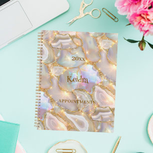 neige gold agate holographic name 2026 planner