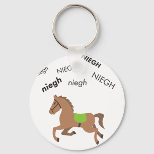 Neigh Horse Cute Emoji Key Ring