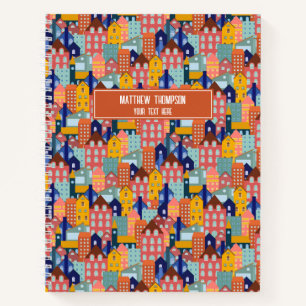 Neighborhood Block City Houses Pattern Notebook