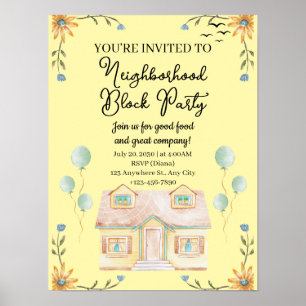 Neighborhood Block Party Poster