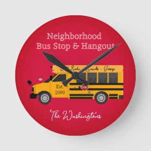 Neighborhood Bus Stop & Hangout Clock
