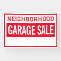 Neighborhood Garage Sale Banner 2.5' X 4'
