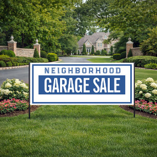 Neighborhood Garage Sale Banner 2.5' X 6'