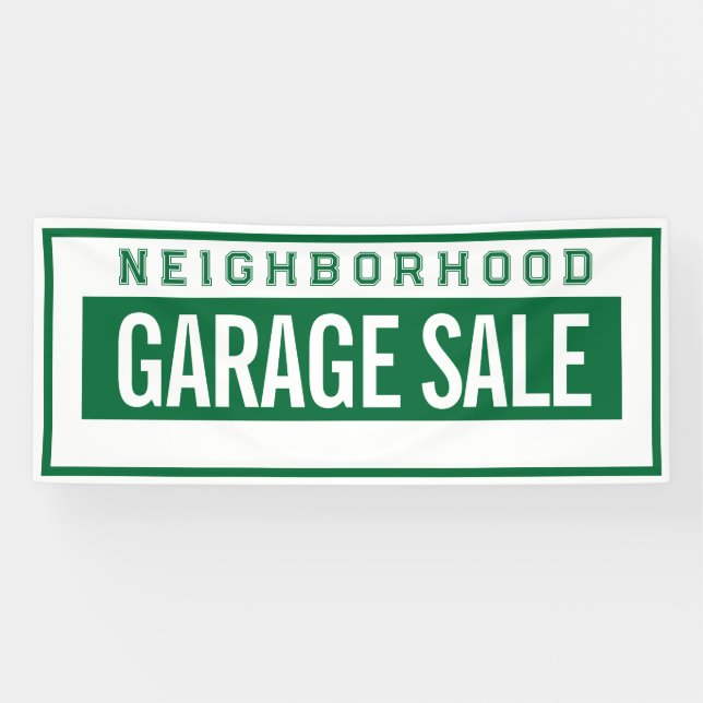 Neighborhood Garage Sale Banner 2.5' X 6' (Horizontal)