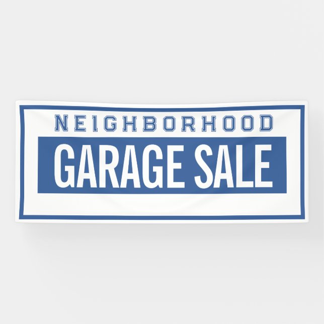 Neighborhood Garage Sale Banner 2.5' X 6' (Horizontal)