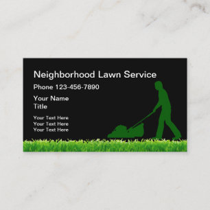 Neighborhood Lawn Service Business Card