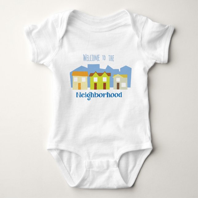 Neighborhood Welcome Baby Bodysuit (Front)