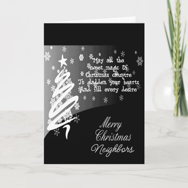 NEIGHBORS WISHED MERRY CHRISTMAS/HAPPY NEW YEAR HO HOLIDAY CARD (Front)