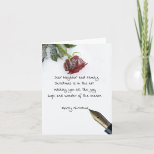 Neighbour and Family Merry Christmas card