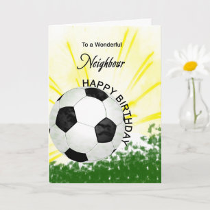 Neighbour Birthday Soccer Card