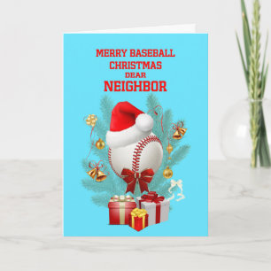 Neighbour Christmas Baseball Holiday Card
