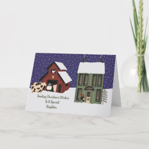 Neighbour Prim Farm Christmas Holiday Card