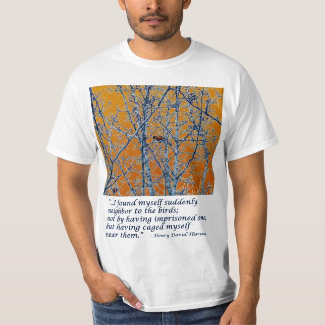 Neighbour to the Birds - Thoreau T-Shirt (Front)