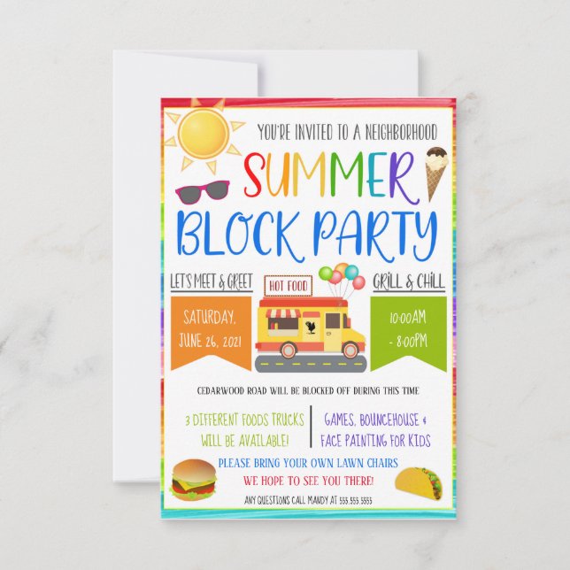 Neighbourhood Block Party Invite (Front)