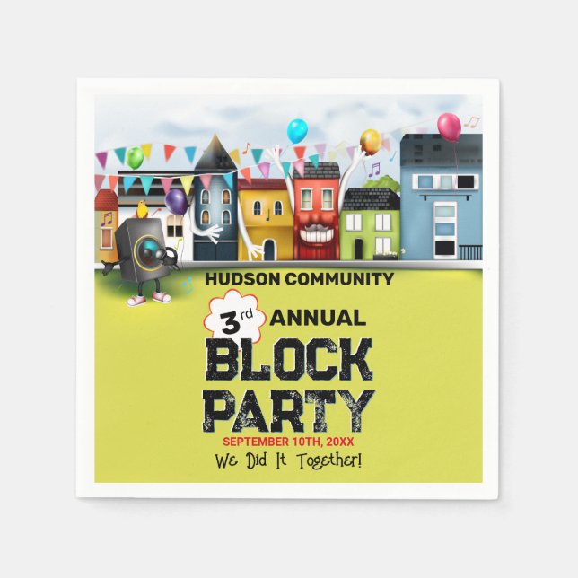 Neighbourhood Block Party Napkin (Front)
