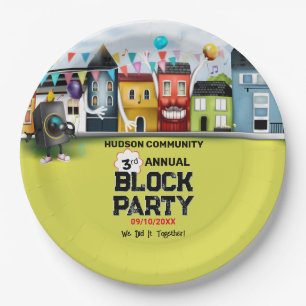 Neighbourhood Block Party Paper Plate