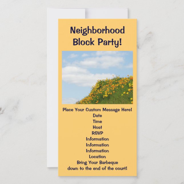 Neighbourhood Block Party! Summer Parties Barbeque (Front)