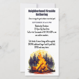 Neighbourhood Fireside Gathering Digital Download Save The Date