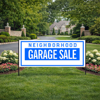 Neighbourhood Garage Sale Banner 2.5' X 6'
