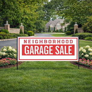 Neighbourhood Garage Sale Banner 2.5' X 6'