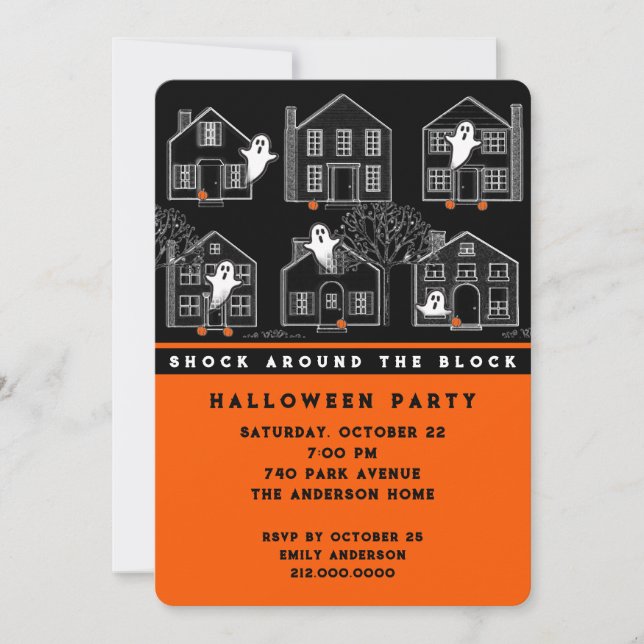 Neighbourhood Halloween Party Invitation (Front)